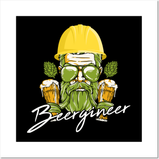 Gift for Beer Brewer Beergineer Craft Beer Hops Homebrewing Posters and Art